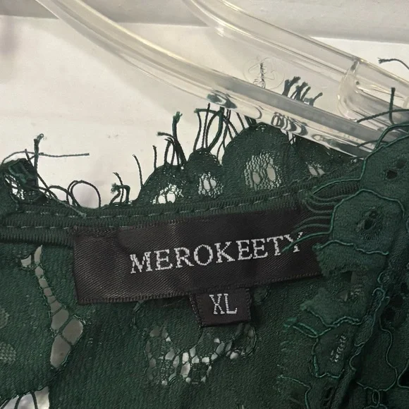 Merokeety Green Lace Dress - Picture 7 of 8